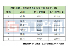 GGII：前10月造车新势力动力电池装机复盘