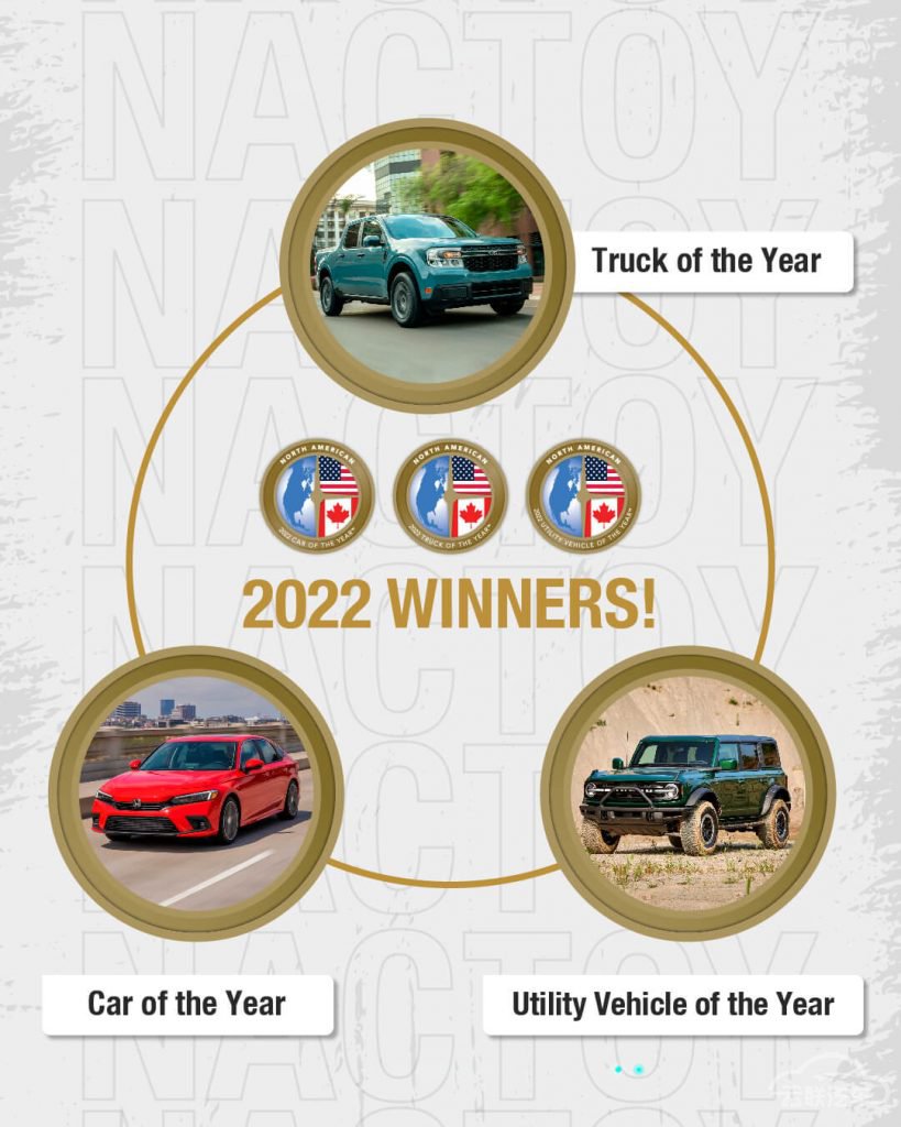 2022年北美年度风云车：本田思域再度荣获年度轿车，福特斩获年度SUV和卡车